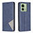 Custodia Portafoglio In Pelle Cover con Supporto B07F per Motorola Moto Edge (2023) 5G Blu