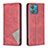 Custodia Portafoglio In Pelle Cover con Supporto B07F per Motorola Moto Edge 40 Neo 5G Rosso
