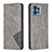 Custodia Portafoglio In Pelle Cover con Supporto B07F per Motorola Moto Edge 40 Pro 5G Grigio