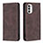Custodia Portafoglio In Pelle Cover con Supporto B07F per Motorola MOTO G52 Marrone