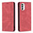 Custodia Portafoglio In Pelle Cover con Supporto B07F per Motorola MOTO G52 Rosso