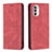 Custodia Portafoglio In Pelle Cover con Supporto B07F per Motorola Moto G71s 5G Rosso