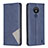 Custodia Portafoglio In Pelle Cover con Supporto B07F per Nokia C21 Blu