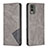 Custodia Portafoglio In Pelle Cover con Supporto B07F per Nokia C210 Grigio