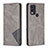 Custodia Portafoglio In Pelle Cover con Supporto B07F per Nokia C22 Grigio