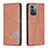 Custodia Portafoglio In Pelle Cover con Supporto B07F per Nokia G11 Marrone