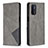 Custodia Portafoglio In Pelle Cover con Supporto B07F per OnePlus Nord N200 5G Grigio