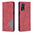 Custodia Portafoglio In Pelle Cover con Supporto B07F per Oppo A16 Rosso