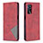Custodia Portafoglio In Pelle Cover con Supporto B07F per Oppo A16s Rosso