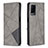 Custodia Portafoglio In Pelle Cover con Supporto B07F per Oppo A54 4G Grigio