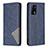 Custodia Portafoglio In Pelle Cover con Supporto B07F per Oppo A74 4G Blu