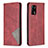 Custodia Portafoglio In Pelle Cover con Supporto B07F per Oppo A74 4G Rosso