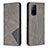 Custodia Portafoglio In Pelle Cover con Supporto B07F per Oppo A94 5G Grigio