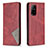 Custodia Portafoglio In Pelle Cover con Supporto B07F per Oppo A94 5G Rosso