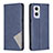 Custodia Portafoglio In Pelle Cover con Supporto B07F per Oppo F21 Pro 5G Blu