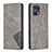 Custodia Portafoglio In Pelle Cover con Supporto B07F per Oppo Find X5 Pro 5G Grigio