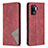 Custodia Portafoglio In Pelle Cover con Supporto B07F per Oppo Reno5 Lite Rosso