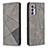 Custodia Portafoglio In Pelle Cover con Supporto B07F per Oppo Reno6 5G Grigio