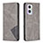 Custodia Portafoglio In Pelle Cover con Supporto B07F per Oppo Reno7 Lite 5G Grigio