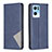 Custodia Portafoglio In Pelle Cover con Supporto B07F per Oppo Reno7 Pro 5G Blu