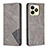 Custodia Portafoglio In Pelle Cover con Supporto B07F per Realme Narzo N53 Grigio