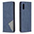 Custodia Portafoglio In Pelle Cover con Supporto B07F per Samsung Galaxy A02 Blu