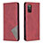 Custodia Portafoglio In Pelle Cover con Supporto B07F per Samsung Galaxy A02s Rosso