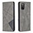 Custodia Portafoglio In Pelle Cover con Supporto B07F per Samsung Galaxy A03s Grigio