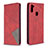 Custodia Portafoglio In Pelle Cover con Supporto B07F per Samsung Galaxy A11 Rosso