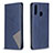 Custodia Portafoglio In Pelle Cover con Supporto B07F per Samsung Galaxy A20s Blu