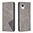 Custodia Portafoglio In Pelle Cover con Supporto B07F per Samsung Galaxy A23 5G SC-56C Grigio