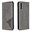 Custodia Portafoglio In Pelle Cover con Supporto B07F per Samsung Galaxy A30S Grigio