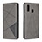 Custodia Portafoglio In Pelle Cover con Supporto B07F per Samsung Galaxy A40 Grigio