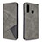 Custodia Portafoglio In Pelle Cover con Supporto B07F per Samsung Galaxy A70E Grigio