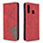 Custodia Portafoglio In Pelle Cover con Supporto B07F per Samsung Galaxy A70E Rosso