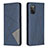 Custodia Portafoglio In Pelle Cover con Supporto B07F per Samsung Galaxy F02S SM-E025F Blu