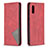 Custodia Portafoglio In Pelle Cover con Supporto B07F per Samsung Galaxy M02 Rosso