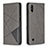 Custodia Portafoglio In Pelle Cover con Supporto B07F per Samsung Galaxy M10 Grigio