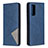 Custodia Portafoglio In Pelle Cover con Supporto B07F per Samsung Galaxy S20 FE (2022) 5G Blu