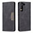 Custodia Portafoglio In Pelle Cover con Supporto B07F per Samsung Galaxy S21 FE 5G Nero