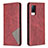 Custodia Portafoglio In Pelle Cover con Supporto B07F per Vivo V21s 5G Rosso