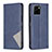 Custodia Portafoglio In Pelle Cover con Supporto B07F per Vivo Y01 Blu