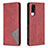 Custodia Portafoglio In Pelle Cover con Supporto B07F per Vivo Y53s 4G Rosso