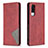 Custodia Portafoglio In Pelle Cover con Supporto B07F per Vivo Y53s NFC Rosso