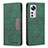 Custodia Portafoglio In Pelle Cover con Supporto B07F per Xiaomi Mi 12X 5G Verde