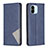 Custodia Portafoglio In Pelle Cover con Supporto B07F per Xiaomi Poco C51 Blu