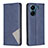 Custodia Portafoglio In Pelle Cover con Supporto B07F per Xiaomi Poco C65 Blu