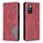 Custodia Portafoglio In Pelle Cover con Supporto B07F per Xiaomi Redmi Note 11 4G (2021) Rosso