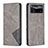 Custodia Portafoglio In Pelle Cover con Supporto B07F per Xiaomi Redmi Note 11E Pro 5G Grigio