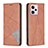 Custodia Portafoglio In Pelle Cover con Supporto B07F per Xiaomi Redmi Note 12 Explorer Marrone